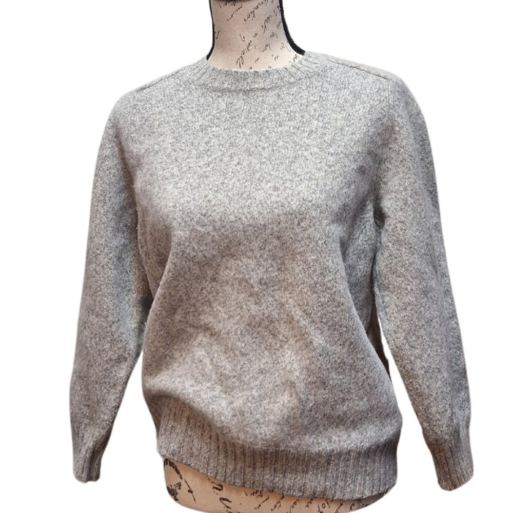 Bluemarine Uomo Wool Crew Neck‎ Sweater XL Gray Made in Italy Academia Unisex